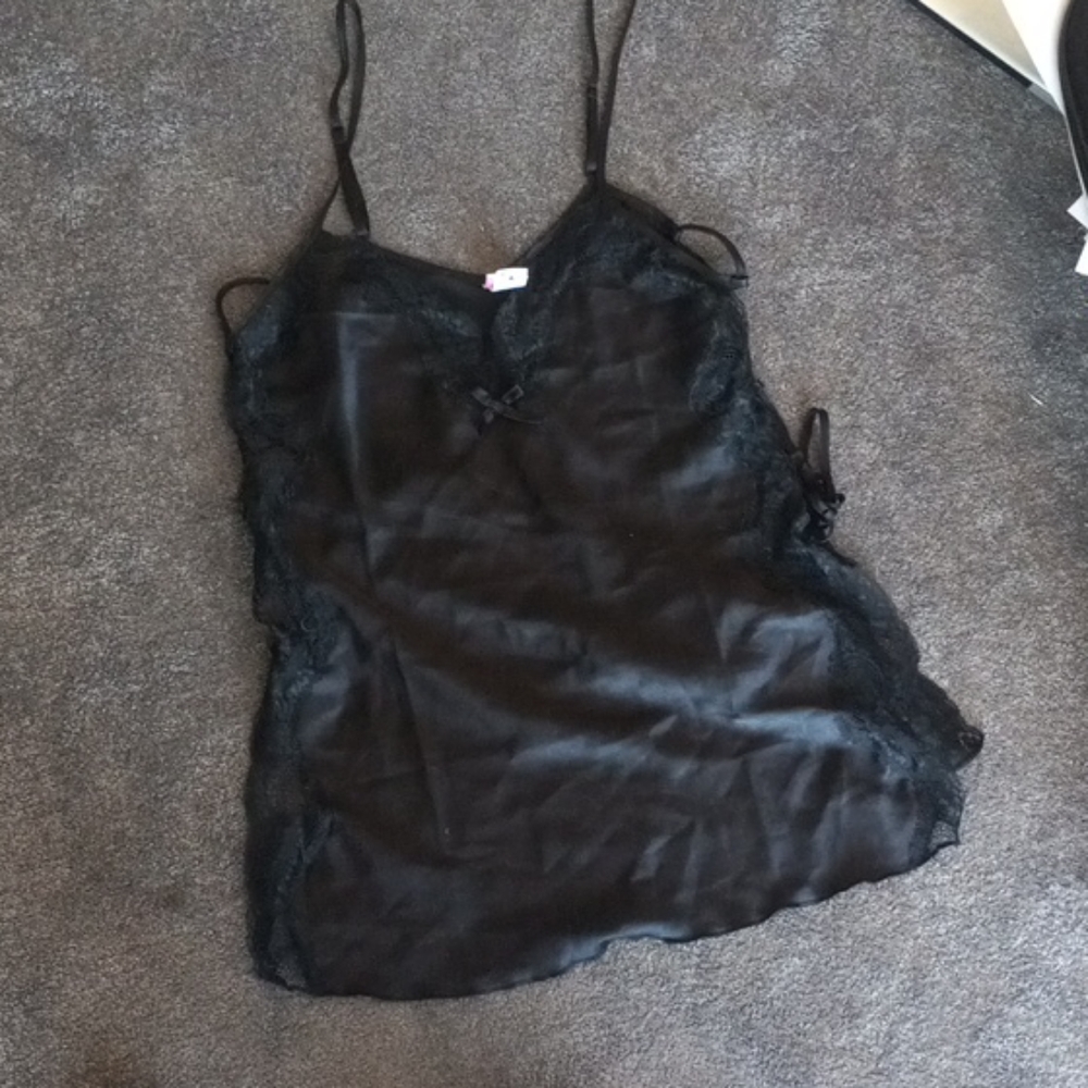 Black nightie with tie up sides